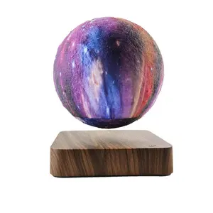 3D Engraving Rotating Moon Lamp 16 Colors Remote Control Lamp Magnetic Levitating Moon Table Lamp Touch Sensor Night Lights