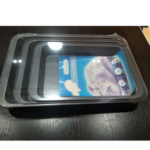 Ensemble de moules à gâteau carrés, 3 pièces, en acier au carbone antiadhésif, pour produits de boulangerie, lavable au lave-vaisselle - Product Image 1