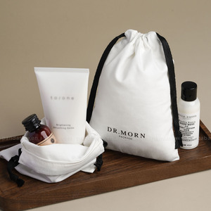 PandaSew Custom Logo White Twill Cotton Drawstring <b>Bag</b> Gift Jewelry Pouch Packaging <b>Bags</b> Perfume Clothing <b>Dust</b> <b>Bag</b> - Product Image 5