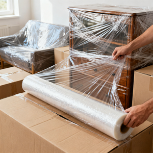 Pudi 500mm PE/LLDPE Film étirable en polyoléfine douce et brillante de qualité alimentaire étanche à l'humidité et antistatique largeur de 30cm - Product Image 3