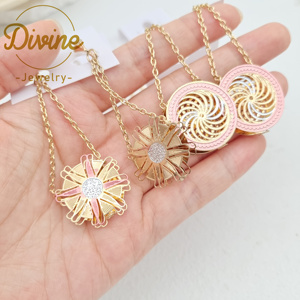 ต่างหูแฟชั่นขายดี ดีไซน์สวยหรู ชุบทอง 14k ทำจากทองแดงผสม ประดับด้วยสีสันแบบภาพวาดสีน้ำมัน ต่างหูยาว ขายส่ง - Product Image 3