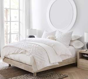 Home Furniture Technical Upholstered <b>Platform</b> Wood <b>Bed</b> <b>Double</b> <b>Bed</b> Solid Wooden Frame - Product Image 2