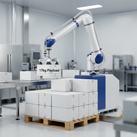 Paletizador Robótico de 6 Ejes JINWEI DS-CR17-G/S, 17 kg, 2047 mm, Certificado CE, ISO 13849-1, ISO 15066, 9-13 piezas/min para Producción Flexible