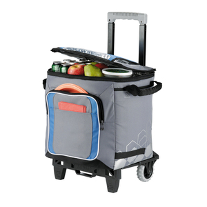 China Factory High Quality Custom Rolling Cooler with Wheels 50 Cans Collapsible <b>Wheeled</b> Cooler <b>Trolley</b> Bag - Product Image 1