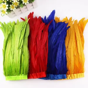 Различные цвета 25-30 см отбеленные и окрашенные петушиные перья отделка для карнавальных костюмов