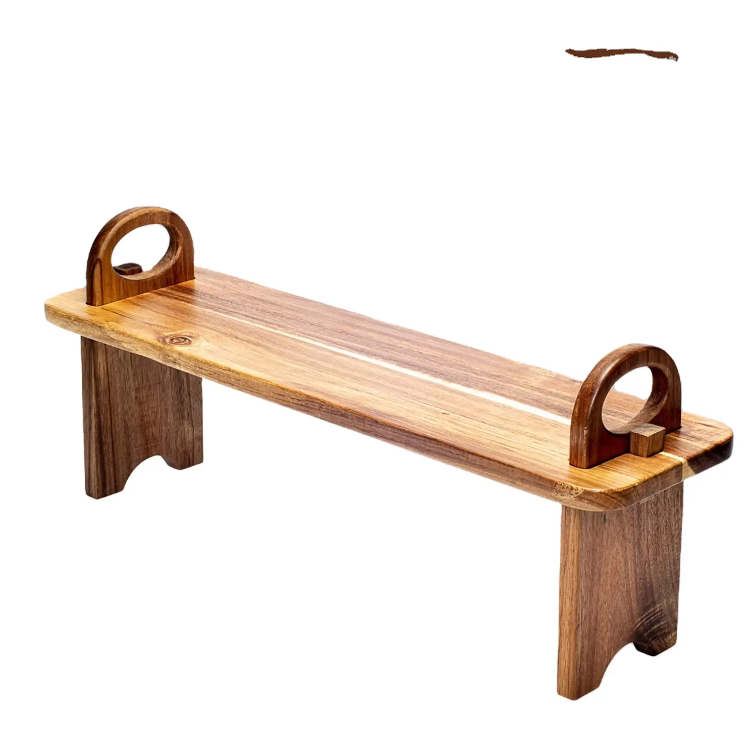 Acacia Wooden Serving Board on Stand Raised Wood Serving Trays Platter wooden food holder tray