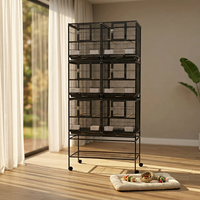 Cage à oiseaux pliable de luxe, grande cage à perroquets personnalisable, structure stable à motif uni, boîte d'élevage d'oiseaux, volière