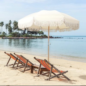 Sombrilla Manual Moderna para Exteriores con Eje Giratorio de 180 cm de Diámetro, Diseño de Columna Central para Patio y <span class=keywords><strong>Playa</strong></span> - Product Image 6