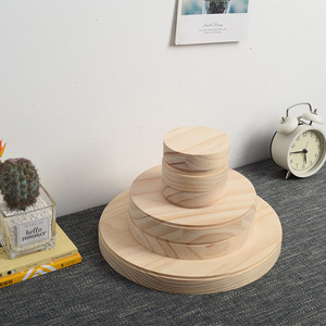 Round <b>Wooden</b> <b>Blocks</b> Pine Wood Natural Color Multi Size Solid Wood Craft Model Material Modern Simple Style - Product Image 3