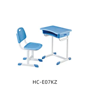 教室用家具シングル学生用デスクと椅子付き小学校学習テーブル用