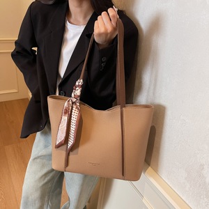 2025 Women PU Handbag Simple Plain Color <b>Tote</b> <b>Bags</b> <b>Waterproof</b> Leather <b>Tote</b> <b>Bag</b> - Product Image 6