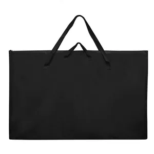 Black Large Size Nylon Shoulder Art PortfolioTote Poster Board Storage Bag Student Art Work Portfolio Case