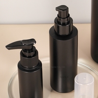 Marque privée De Luxe 30ml-500ml Doux Au Toucher Noir Mat Cheveux Couleur Chien Disque Cap Shampooing Bouteille En Plastique Bouteille Lotion Pompe