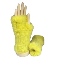 Gants en fourrure de vison véritable pour femmes, gants tricotés à la main avec demi-doigts, mode au prix d'usine, vente en gros