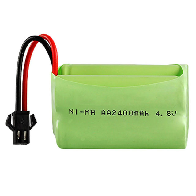 Factory OEM 4.8V 4S1P NiMH Nickel Metal Hydride Rechargeable Battery Pack AA 2400mAh 11.52Wh for RC Toy 500 Cycle Life