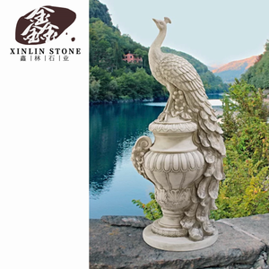 stoneandstyle Statuetta da giardino con gufo su pietra, altezza 30 cm