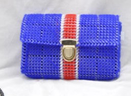 Bolsa de material de terciopelo coral de color sólido con bloqueo de enchufe