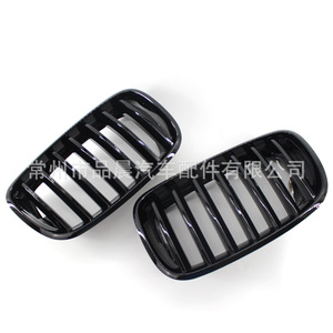 Grille BMW X5 E70 2008-2013, ligne simple, noir brillant, pare-chocs en plastique ABS, pièce de rechange pour mise à niveau - Product Image 1
