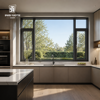 Fenêtre oscillo-battante en aluminium sur mesure YVETTE, écoénergétique, avec moustiquaire intégrée, isolation thermique, design moderne, système pour salon