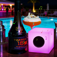 Lampe de table LED RGB moderne rechargeable avec haut-parleur, lampe de nuit LED, lampe de camping LED, haut-parleur musical, lumière musicale pour fête