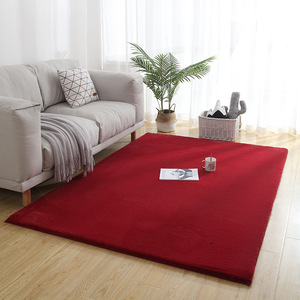 Tapis de salon doux en fausse fourrure de lapin, antidérapant et lavable, pour décoration moderne, tapis de sol pour table basse - Product Image 2