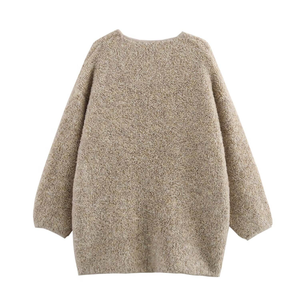 Women’s Loose Fit Knit Pullover <b>Cardigan</b> <b>Sweater</b> with Pockets Solid Color Casual Winter Wear - Product Image 6