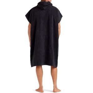 <span class=keywords><strong>Peignoir</strong></span> noir en pur coton <span class=keywords><strong>pour</strong></span> hommes adultes absorbant chaud <span class=keywords><strong>plage</strong></span> changeant Poncho à capuche-<span class=keywords><strong>pour</strong></span> la salle <span class=keywords><strong>de</strong></span> sport et les voyages - Product Image 2