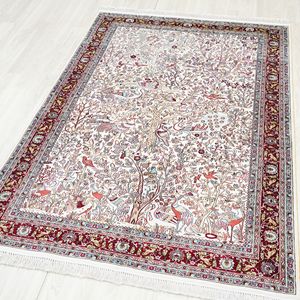 Alfombra turca pequeña <span class=keywords><strong>de</strong></span> 4,5x6,5 pies, Alfombra <span class=keywords><strong>de</strong></span> seda persa anudada a mano <span class=keywords><strong>cerca</strong></span> <span class=keywords><strong>de</strong></span> <span class=keywords><strong>mí</strong></span> - Product Image 3