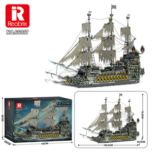 Reobrix 66037, 5503 Piezas, Serie Pirata, Barco Pirata Holandés Volador, Modelo de Bloques de Construcción, Juguete Educativo Técnico, Regalo Festivo - Product Image 6