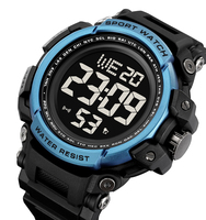 JAM TANGAN DIGITAL SKMEI 2422 SPORT FASHION DENGAN CANGKANG PLASTIK, TEKS PUTIH DI LATAR BELAKANG HITAM, FONT BESAR, TAHAN AIR