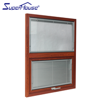 Louvre interne Superhouse Grain Finish pour la protection de la vie privée réglable Fond Euro Auvent Fenêtre avec supérieur fixe