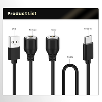 Câble d'alimentation magnétique USB personnalisé 12V 2A à tête ronde, connecteur de type C, fil à broches magnétiques Pogo