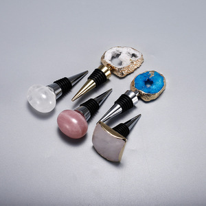 Cadeaux de <span class=keywords><strong>mariage</strong></span> <span class=keywords><strong>Bouchon</strong></span> de vin en cristal créatif <span class=keywords><strong>Bouchon</strong></span> de bouteille de vin rouge en pierre d'améthyste naturelle - Product Image 6