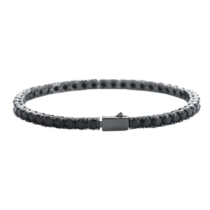 Pulsera de tenis de latón de alta calidad con circonitas cúbicas brillantes de 2 filas estilo Dubái, joyería de moda para fiestas, para hombres y mujeres, estilo hip-hop - Product Image 1