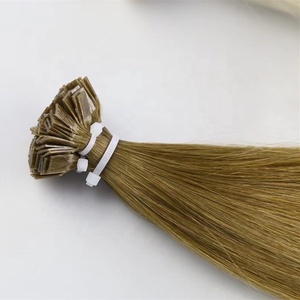 Highknight vente en gros kératine italienne pointe plate cuticule droite naturelle alignée 100% Extensions de cheveux humains vierges Remy - Product Image 4