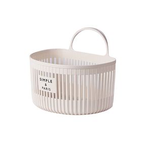 Panier de rangement mural Simple & Paris en plastique, organisateur de salle de bain à un seul niveau, multifonctionnel - Product Image 1