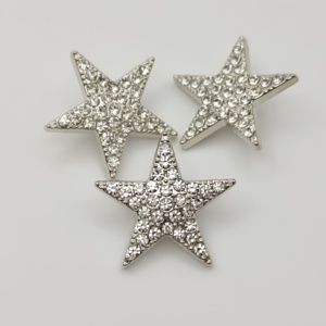 20Mm Hình Dạng Ngôi Sao <span class=keywords><strong>Rhinestone</strong></span> Pha Lê Nút Thiết Kế Thời Trang Đồ Trang Sức Bạc Nút - Product Image 5