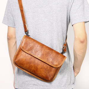 Men's Genuine Leather Crossbody <b>Bag</b> <b>Small</b> <b>Black</b> Durable Everyday Use - Product Image 4