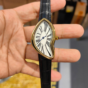 Orologio al Quarzo PINTIME 3287L con Design Surrealista a Effetto Fusione, per <span class=keywords><strong>Uomo</strong></span> e Donna, Stile Artistico Vintage Unico, Cinturino in Pelle, Orologio Elegante da Regalo - Product Image 3