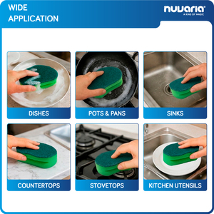 Spugna Rotonda a Doppio Strato per Pulizia Cucina e Lavaggio Piatti - Product Image 4