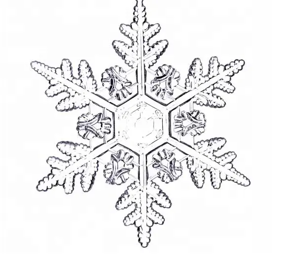 Flocons de neige décoratifs en acrylique clair, fournitures de décoration, avec lumière LED, pour noël