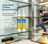 Mastic silicone acide GP direct usine, colle étanche pour l'étanchéité des joints de verre et de cadre en aluminium de fenêtre, adhésif de construction