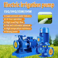 Pompa Booster Air Horizontal Vertikal Inline, Pompa Sentrifugal Air Panas 50HP untuk Pasokan Air Komunitas/Pencegahan Kebakaran