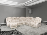Wohnzimmer-Möbel-Layout L-förmiges Ecksofa mit Ottoman-Sofagarnitur