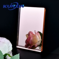 Kunxin Feuille acrylique miroir or rose haute réflexion décorative PMMA 1220X2440mm 1mm 2mm 3mm