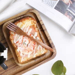 Fourchettes en bois massif à long manche, fourchettes à dessert et à gâteau, cuillères en bois faites à la main avec logo gravé, vaisselle écologique - Product Image 3