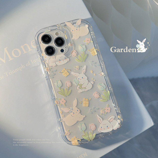 Transparent TPU for for 15/14/13/11/16promax Protective Shockproof Mobile Phone Case Painted Animals/Words/Funny Design