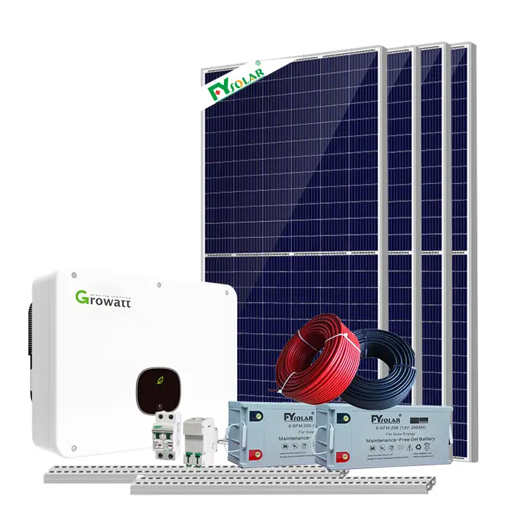 نظام لوحات شمسية خارج الشبكة نظام الطاقة الشمسية المنزلية 1kw 2kw 3kw 4kw 5kw نظام الضوئية