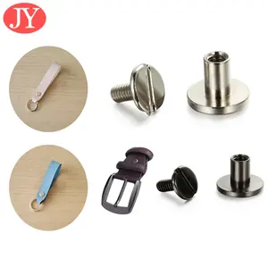 Tùy Chỉnh Vít 10Mm Stud Đinh Tán Da Đen Trắng Nhựa Cuốn Sách Ràng Buộc Vít Đinh Tán