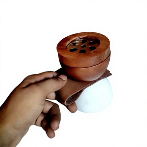 Quemador de Incienso Artesanal de Resina Epoxi con Esencia de Sándalo, Estilo Creciente Real, Religioso, Indio, Soporte Artístico Hecho a Mano para Oud - Product Image 1